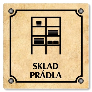 Sklad prádla, 118x118mm, pergamen, Kansas